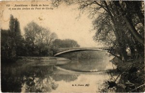 CPA Asnieres Bords de Seine et une Arches du Pont de Clichy (1313564)