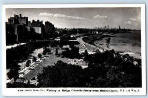 New York City Postcard RPPC Photo Geo Washington Bridge Columbia Medical Center