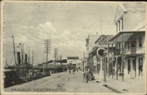 West Hamilton Bermuda Fron Street Store Signs c1905 UDB Postcard