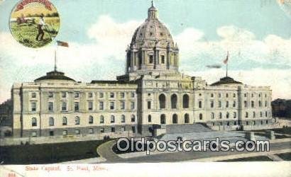 St Paul, Minnesota, MN State Capital USA postal used unknown crease left bott...