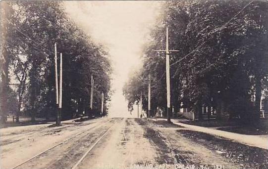 Maine Calais North Street Looking East Real Photo RPPC