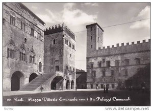 RP, Piazza Vittorio Emanuele Con I Tre Palazzi Comunali, Todi (Perugia), Umbr...