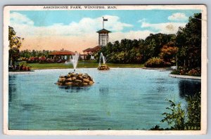 Assiniboine Park, Winnipeg Manitoba, Vintage 1920s Valentine Edy Co Postcard