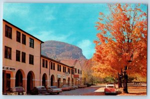 Lake Lure North Carolina NC Postcard Autumn Scene Administration Building c1960