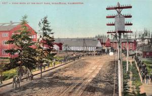 BREMERTON, WA Washington  NOON HOUR~NAVY YARD~Workers Leaving  c1910's Postcard