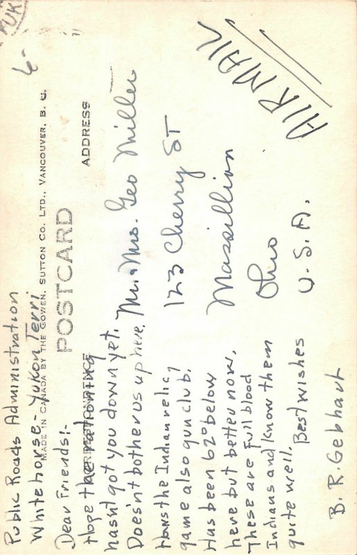 G76/ Whitehorse Yukon Canada RPPC Postcard c30s Patsy Henderson Lecture