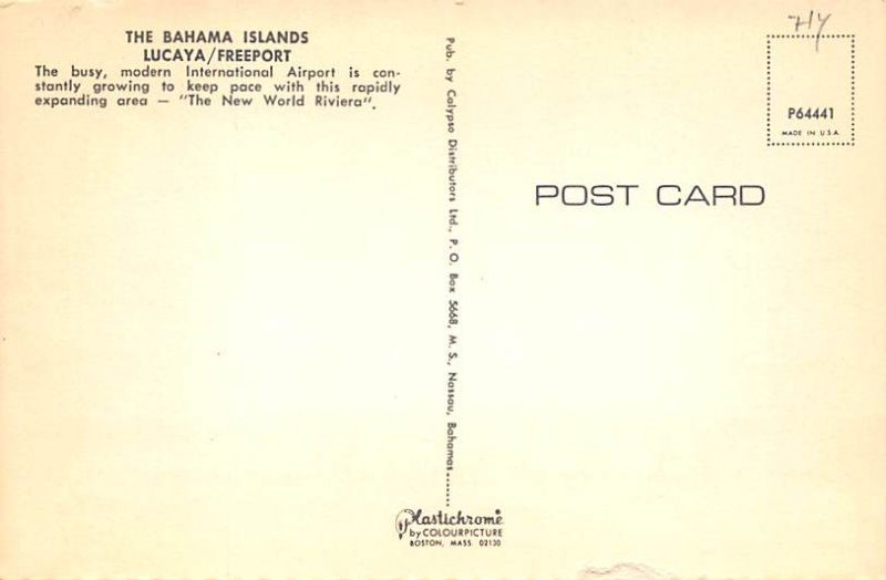 Freeport, Grand Bahama Post card Old Vintage Antique Postcard International A...
