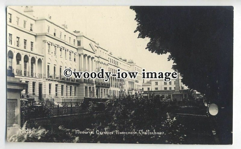 tq0111 - Glocs - Memorial Garden Promenade and Hotel, in Cheltenham - Postcard