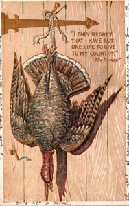 Thanksgiving Greetings With Turkey 1906