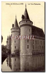 Old Postcard Chateau de Sully sur Loire Tours restored