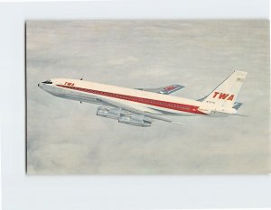 Postcard Boeing 720-051B TWA Trans World Airlines