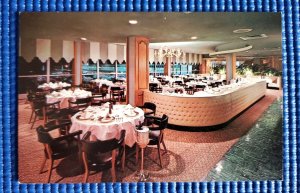 Vtg c1960s International Room Restaurant Moisant Airport New Orleans LA Postcard