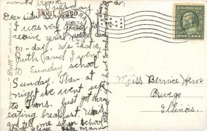 Aurora Illinois 1909 Postcard Public Library Building