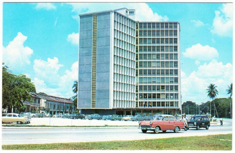 Malaysia Kuala Lumpur Federal Police Headquarters 1960s ASMK Postcard