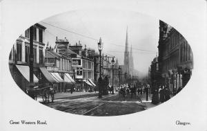 uk38184 great western road glasgow scotland  real photo  uk lot 15 uk