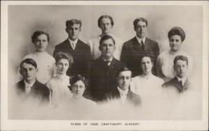 Craftsbury VT Vermont Class of 1906  - c1910 Real Photo Postcard