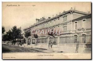 Old Postcard Narbonne College Victor Hugo