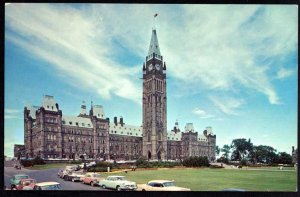 Ontario OTTAWA Main Building Peace Tower Canadian Houses of Parliament 1950 cars