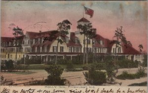 Pinehurst North Carolina Holly Inn Beautiful Hand Colored 1913 Postcard X2