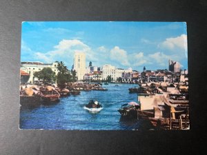 Mint Singapore Postcard Color Dock Ship City Photo