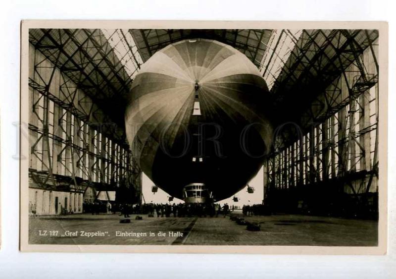 247973 GERMANY HALLE Graf Zeppelin airship photo1932 year RPPC