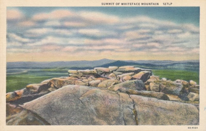 Rocks on Summit - Whiteface Mountain, Adirondacks NY, New York - Linen