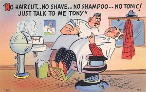 No Haircut?????o Shave?????..No Shampoo?????.No Tonic. Cartoon Occupation, Ba...