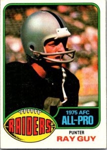 1976 Topps Football Card Ray Guy Los Angeles Raiders sk4647