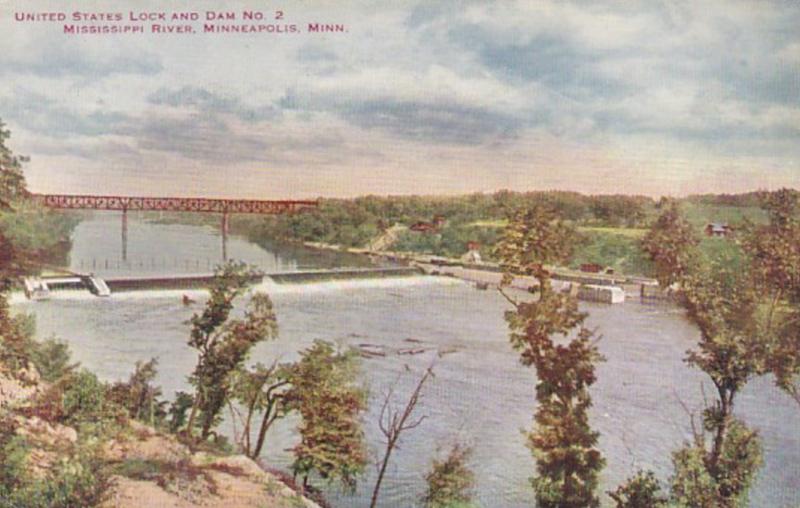 Minnesota Minneapolis United States Lock and Dam No 2 On Mississippi River