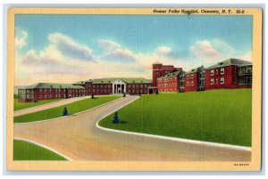 1941 Homer Folks Hospital Building Oneonta New York NY Posted Vintage Postcard 