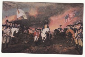 P3275 Patriotic postcard flags surrender of cornwallis yorktown