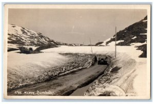 c1920's Atelier K. K. Bergen Deep Snow Car Merok Norway RPPC Photo Postcard