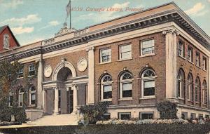 Freeport Illinois Carnegie Library Exterior Street View Antique Postcard K20005