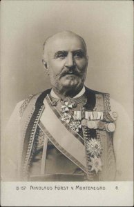 Nikolaus Furst Nicholas the Ist King of Montenegro Real Photo Vintage Postcard