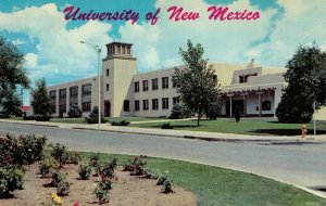 University of New Mexico Mitchell Hall Albuquerque c1950s Vintage Postcard