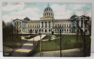 State Capitol Building Harrisburg Pennsylvania 1907 to Shirleysburg Postcard C18