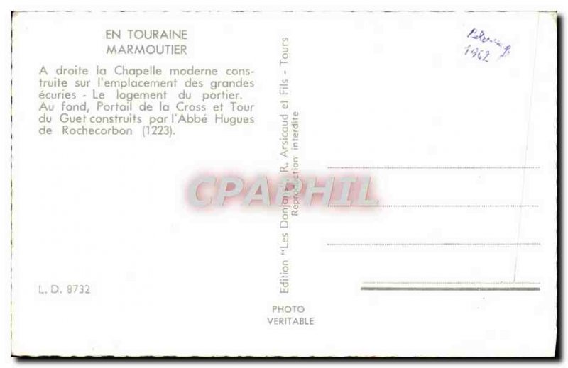 Postcard Modern Marmoutier modern Chapel