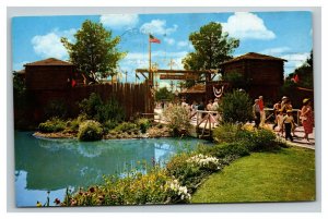 Vintage 1967 Postcard Disneyland Frontierland Entrance California
