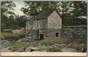 WICKFORD RI OLD GRIST MILL ANTIQUE POSTCARD