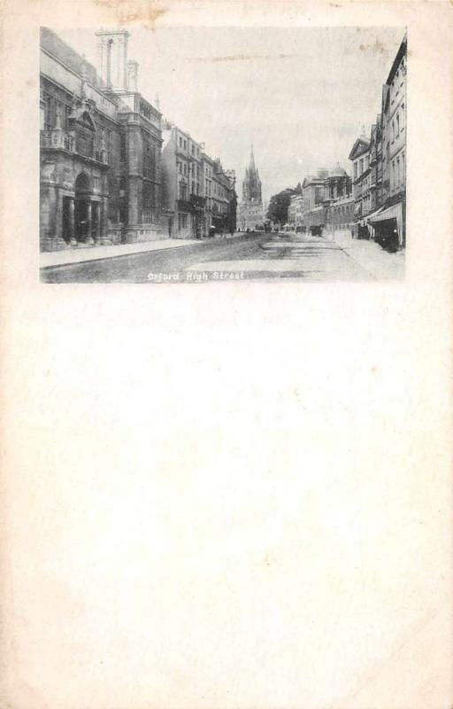 Oxford Oxfordshire England birds eye view High Street antique pc Z40891