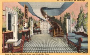 Vintage Postcard Hallway Hermitage Gen. Andrew Jackson Home Nashville Tennessee