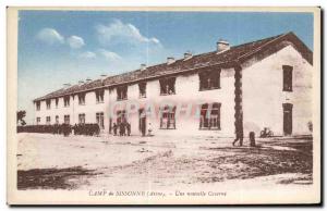 Postcard Old Army Camp of Sissonne Aisne New Barracks