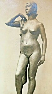 Postcard  Art- Statue of  Nude Asian Woman.    X2