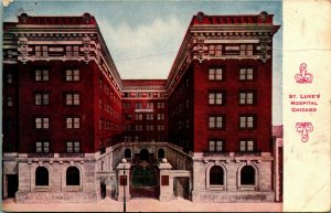 St Luke's Hospital Chicago IL Illinois UNP Unused 1910s Vtg Postcard VO Hammon