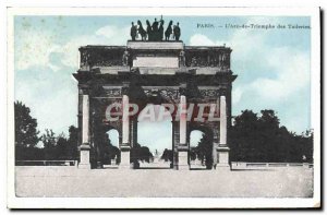 Old Postcard Paris Arc de Triomphe Tuileries