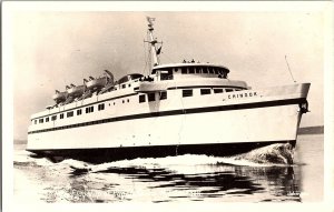 c1940s RPPC Ferry CHINOOK Puget Sound Washington Passenger Ship Photo Postcard