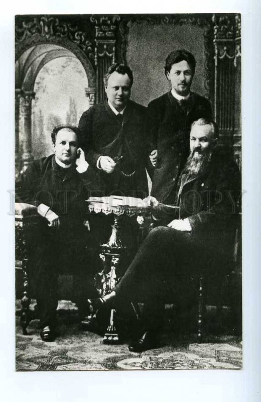 253753 RUSSIA writer Anton CHEKHOV Svobodin Davydov Suvorin 1889 year postcard