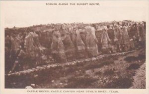 Texas Castle Rocks Castle Canyon Near Devil's River Albertype