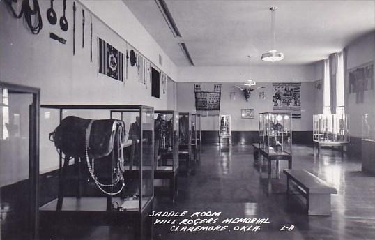 Real Photo Saddle Room Will Rogers Memorial Claremore Oklahoma