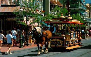 Florida Walt Disney World Horse Drawn Trolley On Main Street U S A 1982